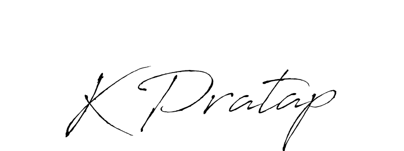 How to make K Pratap name signature. Use Antro_Vectra style for creating short signs online. This is the latest handwritten sign. K Pratap signature style 6 images and pictures png