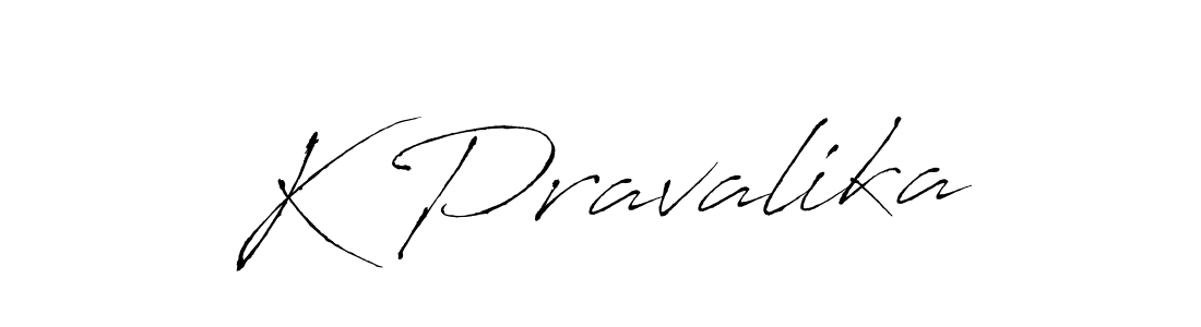Antro_Vectra is a professional signature style that is perfect for those who want to add a touch of class to their signature. It is also a great choice for those who want to make their signature more unique. Get K Pravalika name to fancy signature for free. K Pravalika signature style 6 images and pictures png
