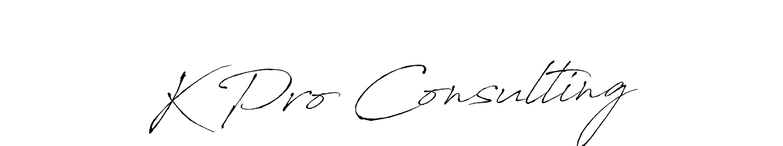 Make a beautiful signature design for name K Pro Consulting. With this signature (Antro_Vectra) style, you can create a handwritten signature for free. K Pro Consulting signature style 6 images and pictures png