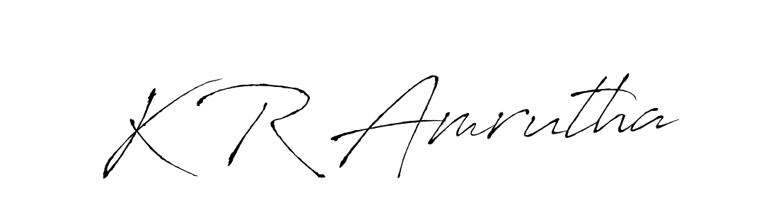 Make a short K R Amrutha signature style. Manage your documents anywhere anytime using Antro_Vectra. Create and add eSignatures, submit forms, share and send files easily. K R Amrutha signature style 6 images and pictures png
