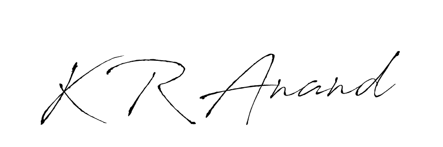 Make a beautiful signature design for name K R Anand. Use this online signature maker to create a handwritten signature for free. K R Anand signature style 6 images and pictures png