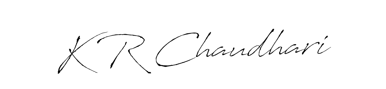 How to make K R Chaudhari signature? Antro_Vectra is a professional autograph style. Create handwritten signature for K R Chaudhari name. K R Chaudhari signature style 6 images and pictures png