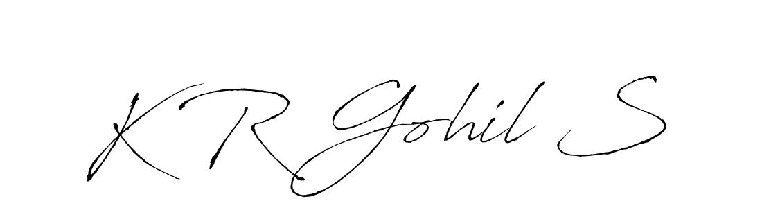 Use a signature maker to create a handwritten signature online. With this signature software, you can design (Antro_Vectra) your own signature for name K R Gohil S. K R Gohil S signature style 6 images and pictures png