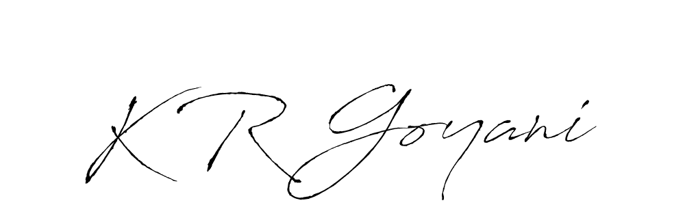 Make a beautiful signature design for name K R Goyani. Use this online signature maker to create a handwritten signature for free. K R Goyani signature style 6 images and pictures png