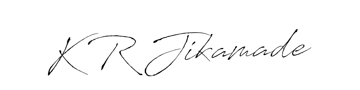 This is the best signature style for the K R Jikamade name. Also you like these signature font (Antro_Vectra). Mix name signature. K R Jikamade signature style 6 images and pictures png