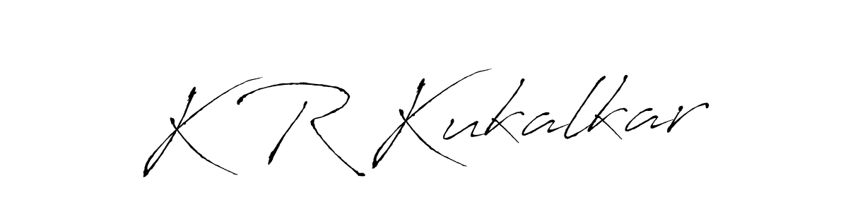 Design your own signature with our free online signature maker. With this signature software, you can create a handwritten (Antro_Vectra) signature for name K R Kukalkar. K R Kukalkar signature style 6 images and pictures png