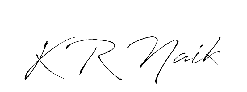 Design your own signature with our free online signature maker. With this signature software, you can create a handwritten (Antro_Vectra) signature for name K R Naik. K R Naik signature style 6 images and pictures png