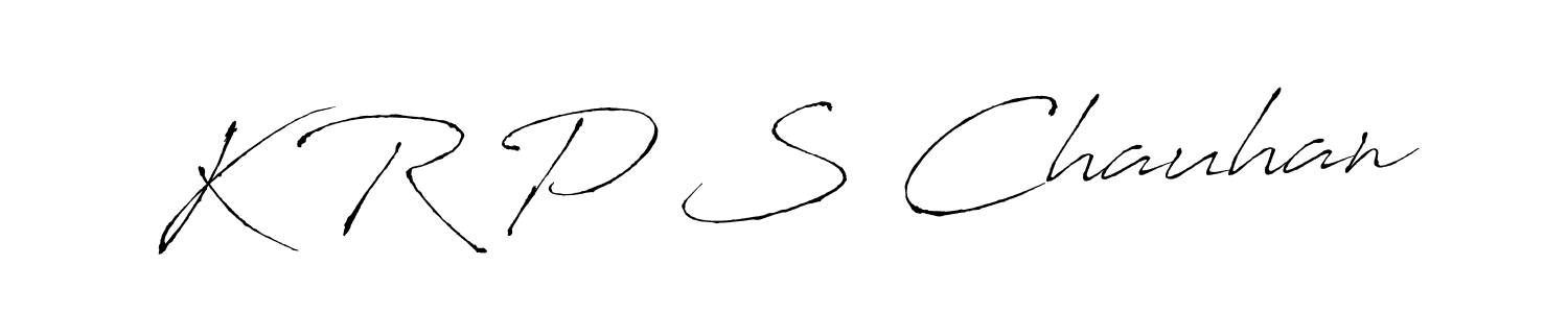 Use a signature maker to create a handwritten signature online. With this signature software, you can design (Antro_Vectra) your own signature for name K R P S Chauhan. K R P S Chauhan signature style 6 images and pictures png