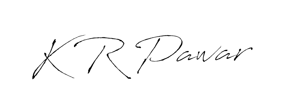 Antro_Vectra is a professional signature style that is perfect for those who want to add a touch of class to their signature. It is also a great choice for those who want to make their signature more unique. Get K R Pawar name to fancy signature for free. K R Pawar signature style 6 images and pictures png