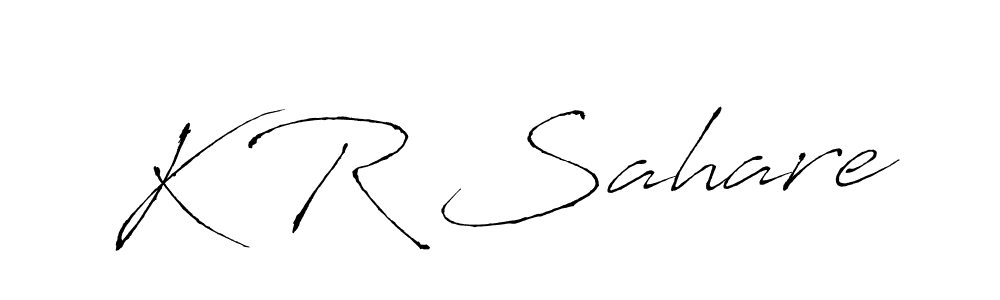 You should practise on your own different ways (Antro_Vectra) to write your name (K R Sahare) in signature. don't let someone else do it for you. K R Sahare signature style 6 images and pictures png