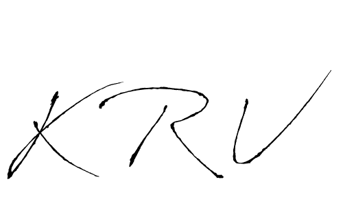 Best and Professional Signature Style for K R V. Antro_Vectra Best Signature Style Collection. K R V signature style 6 images and pictures png