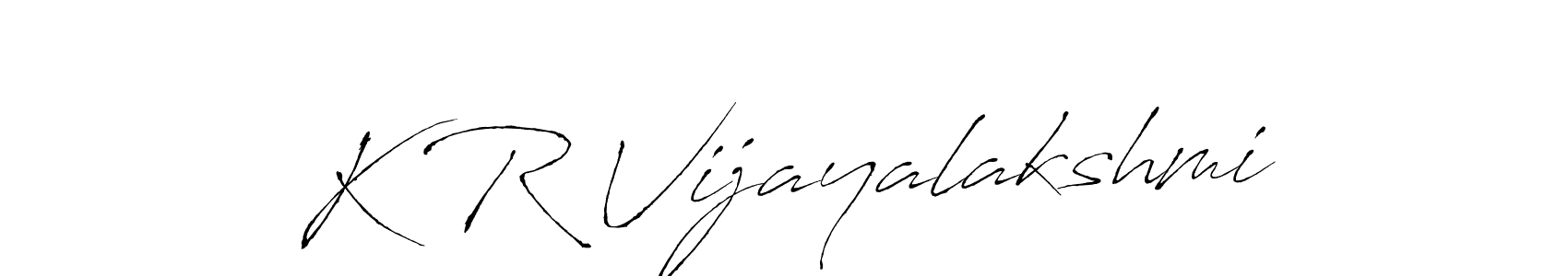 K R Vijayalakshmi stylish signature style. Best Handwritten Sign (Antro_Vectra) for my name. Handwritten Signature Collection Ideas for my name K R Vijayalakshmi. K R Vijayalakshmi signature style 6 images and pictures png