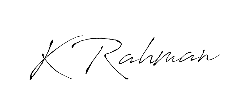 It looks lik you need a new signature style for name K Rahman. Design unique handwritten (Antro_Vectra) signature with our free signature maker in just a few clicks. K Rahman signature style 6 images and pictures png