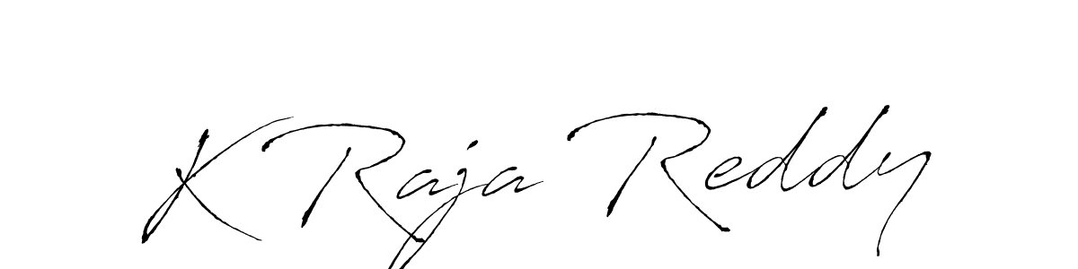 How to make K Raja Reddy name signature. Use Antro_Vectra style for creating short signs online. This is the latest handwritten sign. K Raja Reddy signature style 6 images and pictures png