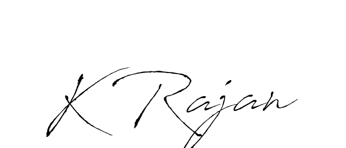 Antro_Vectra is a professional signature style that is perfect for those who want to add a touch of class to their signature. It is also a great choice for those who want to make their signature more unique. Get K Rajan name to fancy signature for free. K Rajan signature style 6 images and pictures png