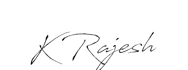 How to make K Rajesh signature? Antro_Vectra is a professional autograph style. Create handwritten signature for K Rajesh name. K Rajesh signature style 6 images and pictures png