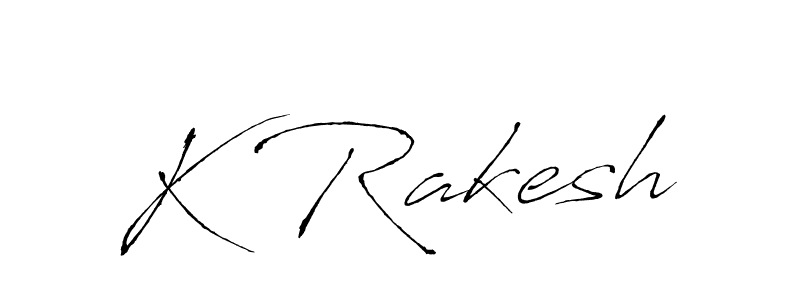 How to make K Rakesh signature? Antro_Vectra is a professional autograph style. Create handwritten signature for K Rakesh name. K Rakesh signature style 6 images and pictures png