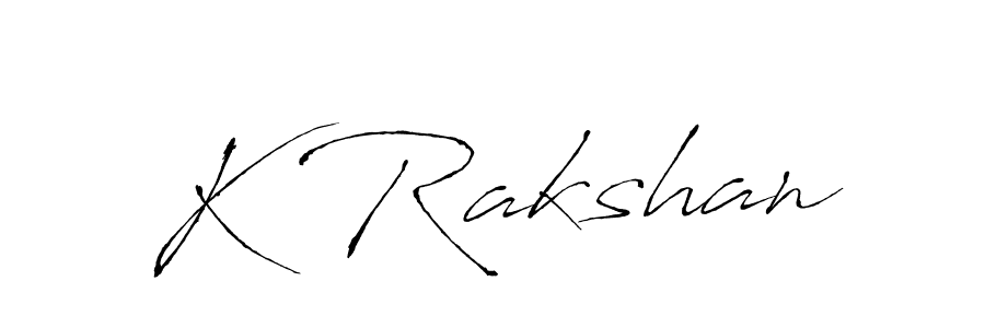 How to Draw K Rakshan signature style? Antro_Vectra is a latest design signature styles for name K Rakshan. K Rakshan signature style 6 images and pictures png