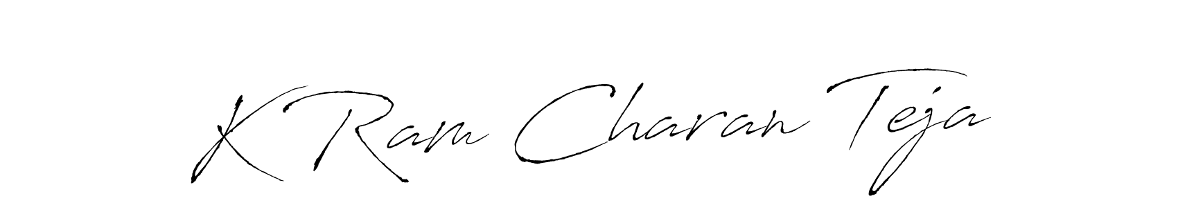 Antro_Vectra is a professional signature style that is perfect for those who want to add a touch of class to their signature. It is also a great choice for those who want to make their signature more unique. Get K Ram Charan Teja name to fancy signature for free. K Ram Charan Teja signature style 6 images and pictures png