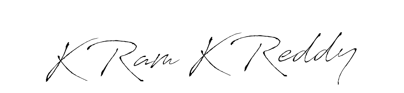 Make a beautiful signature design for name K Ram K Reddy. With this signature (Antro_Vectra) style, you can create a handwritten signature for free. K Ram K Reddy signature style 6 images and pictures png