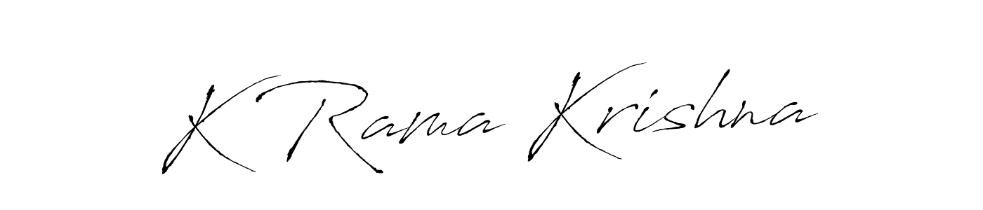 Design your own signature with our free online signature maker. With this signature software, you can create a handwritten (Antro_Vectra) signature for name K Rama Krishna. K Rama Krishna signature style 6 images and pictures png