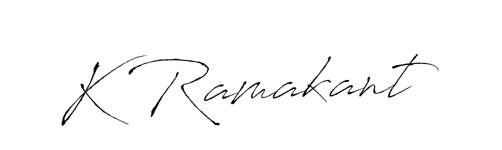 How to make K Ramakant name signature. Use Antro_Vectra style for creating short signs online. This is the latest handwritten sign. K Ramakant signature style 6 images and pictures png