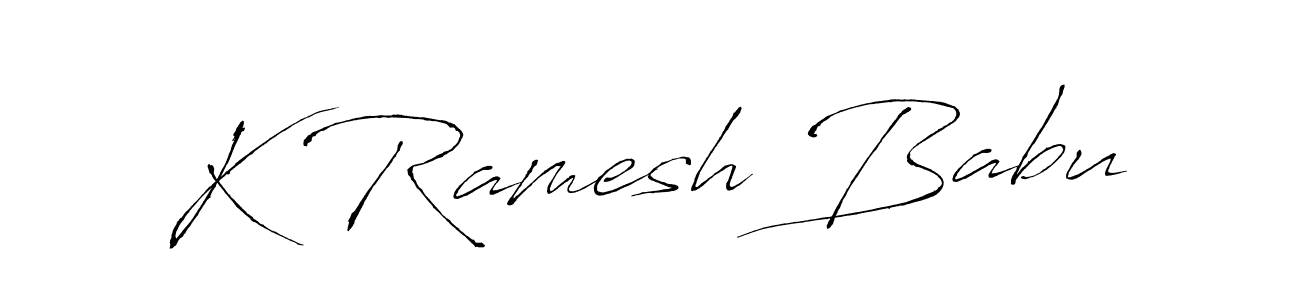 Also we have K Ramesh Babu name is the best signature style. Create professional handwritten signature collection using Antro_Vectra autograph style. K Ramesh Babu signature style 6 images and pictures png