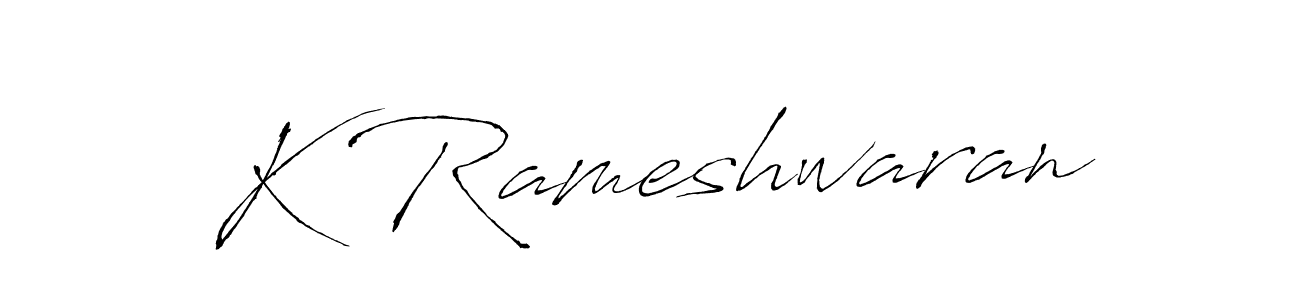 Design your own signature with our free online signature maker. With this signature software, you can create a handwritten (Antro_Vectra) signature for name K Rameshwaran. K Rameshwaran signature style 6 images and pictures png