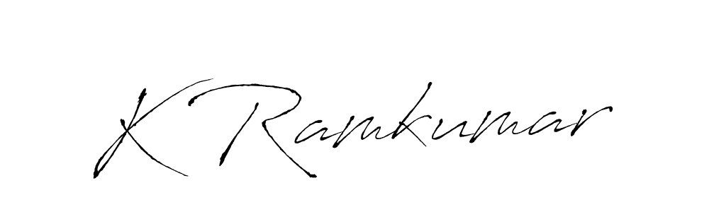 Create a beautiful signature design for name K Ramkumar. With this signature (Antro_Vectra) fonts, you can make a handwritten signature for free. K Ramkumar signature style 6 images and pictures png