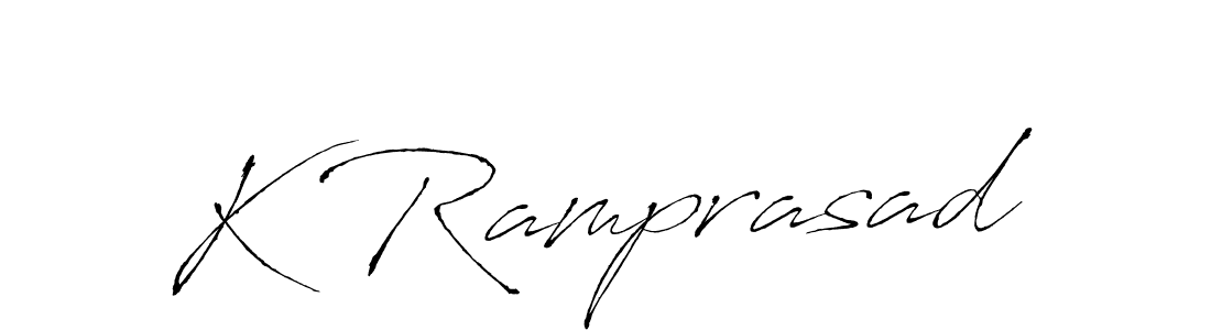 Make a short K Ramprasad signature style. Manage your documents anywhere anytime using Antro_Vectra. Create and add eSignatures, submit forms, share and send files easily. K Ramprasad signature style 6 images and pictures png