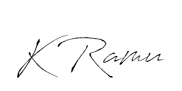 Create a beautiful signature design for name K Ramu. With this signature (Antro_Vectra) fonts, you can make a handwritten signature for free. K Ramu signature style 6 images and pictures png