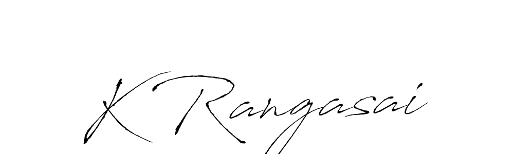 Also we have K Rangasai name is the best signature style. Create professional handwritten signature collection using Antro_Vectra autograph style. K Rangasai signature style 6 images and pictures png