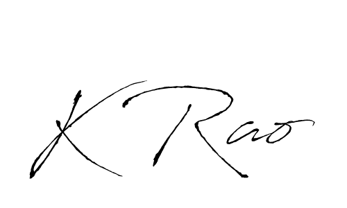 Design your own signature with our free online signature maker. With this signature software, you can create a handwritten (Antro_Vectra) signature for name K Rao. K Rao signature style 6 images and pictures png