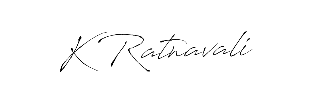 Create a beautiful signature design for name K Ratnavali. With this signature (Antro_Vectra) fonts, you can make a handwritten signature for free. K Ratnavali signature style 6 images and pictures png