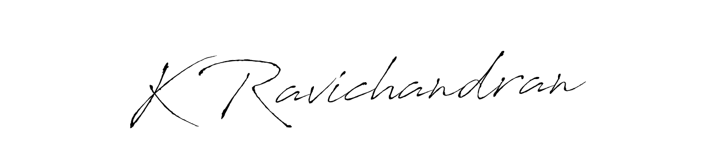 K Ravichandran stylish signature style. Best Handwritten Sign (Antro_Vectra) for my name. Handwritten Signature Collection Ideas for my name K Ravichandran. K Ravichandran signature style 6 images and pictures png