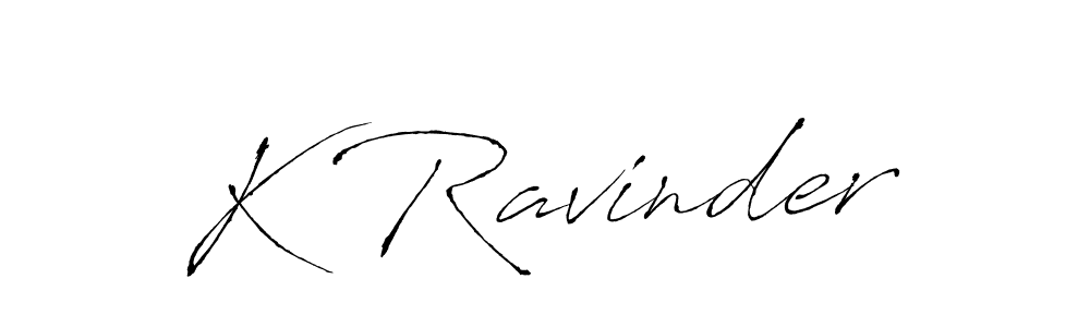 The best way (Antro_Vectra) to make a short signature is to pick only two or three words in your name. The name K Ravinder include a total of six letters. For converting this name. K Ravinder signature style 6 images and pictures png