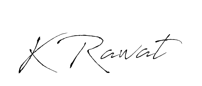 Use a signature maker to create a handwritten signature online. With this signature software, you can design (Antro_Vectra) your own signature for name K Rawat. K Rawat signature style 6 images and pictures png