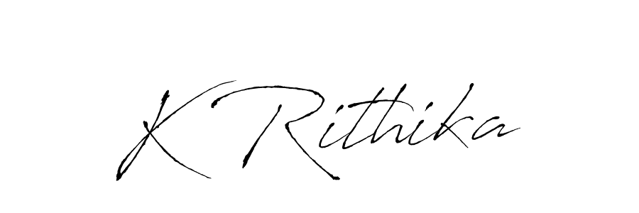 K Rithika stylish signature style. Best Handwritten Sign (Antro_Vectra) for my name. Handwritten Signature Collection Ideas for my name K Rithika. K Rithika signature style 6 images and pictures png