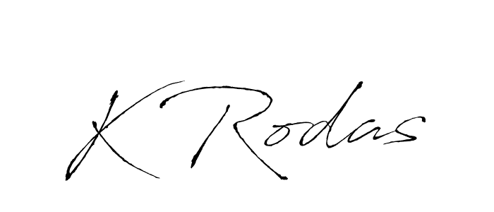 K Rodas stylish signature style. Best Handwritten Sign (Antro_Vectra) for my name. Handwritten Signature Collection Ideas for my name K Rodas. K Rodas signature style 6 images and pictures png