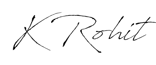 Upgrade your professional image with K Rohit signature created with Antro_Vectra font. Fast, free, and watermark-free download. K Rohit signature style 6 images and pictures png