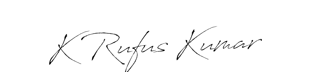 Antro_Vectra is a professional signature style that is perfect for those who want to add a touch of class to their signature. It is also a great choice for those who want to make their signature more unique. Get K Rufus Kumar name to fancy signature for free. K Rufus Kumar signature style 6 images and pictures png