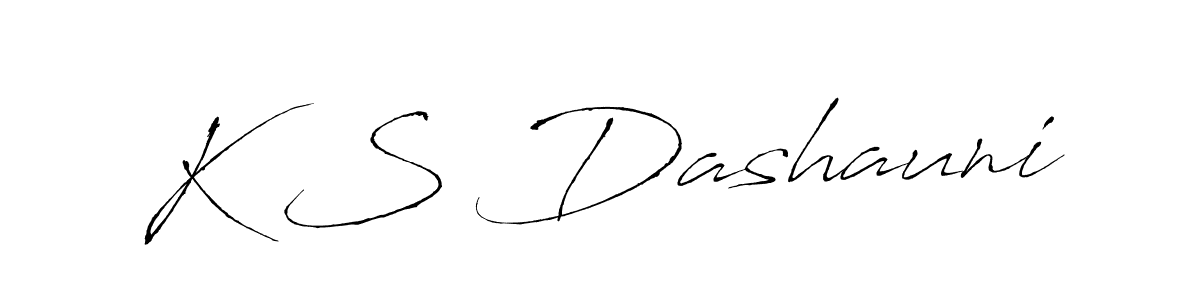 Similarly Antro_Vectra is the best handwritten signature design. Signature creator online .You can use it as an online autograph creator for name K S Dashauni. K S Dashauni signature style 6 images and pictures png