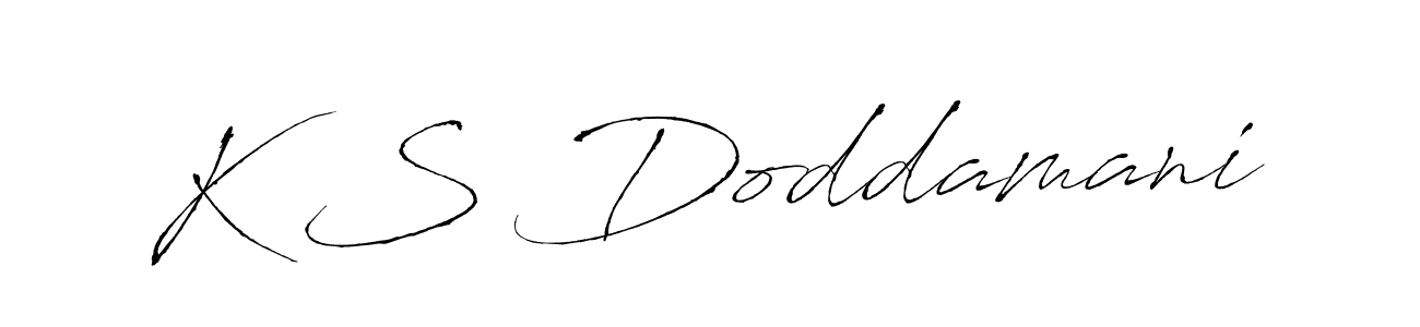 The best way (Antro_Vectra) to make a short signature is to pick only two or three words in your name. The name K S Doddamani include a total of six letters. For converting this name. K S Doddamani signature style 6 images and pictures png