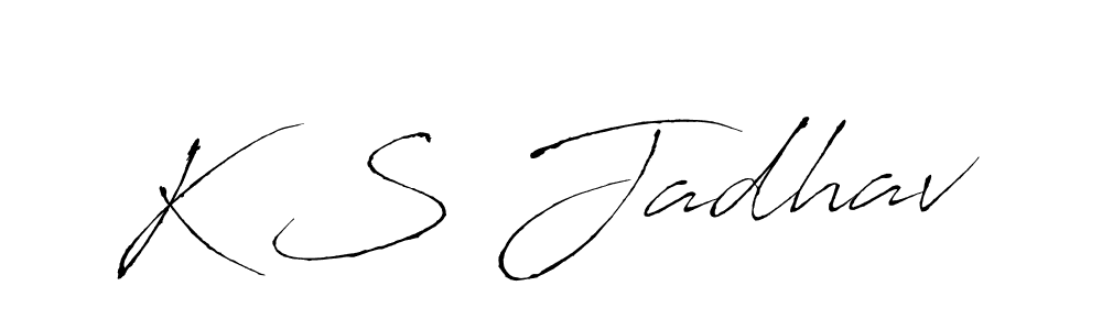 This is the best signature style for the K S Jadhav name. Also you like these signature font (Antro_Vectra). Mix name signature. K S Jadhav signature style 6 images and pictures png