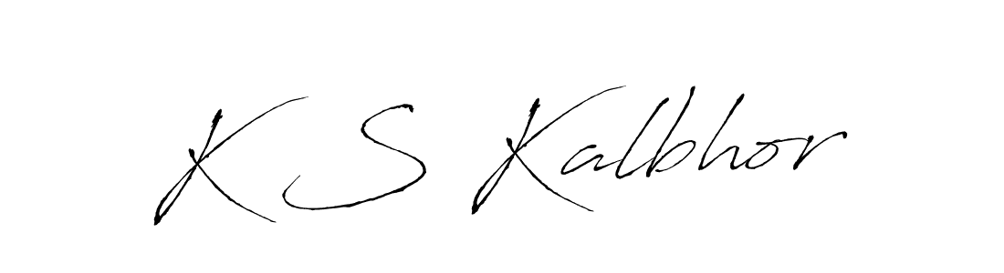 K S Kalbhor stylish signature style. Best Handwritten Sign (Antro_Vectra) for my name. Handwritten Signature Collection Ideas for my name K S Kalbhor. K S Kalbhor signature style 6 images and pictures png