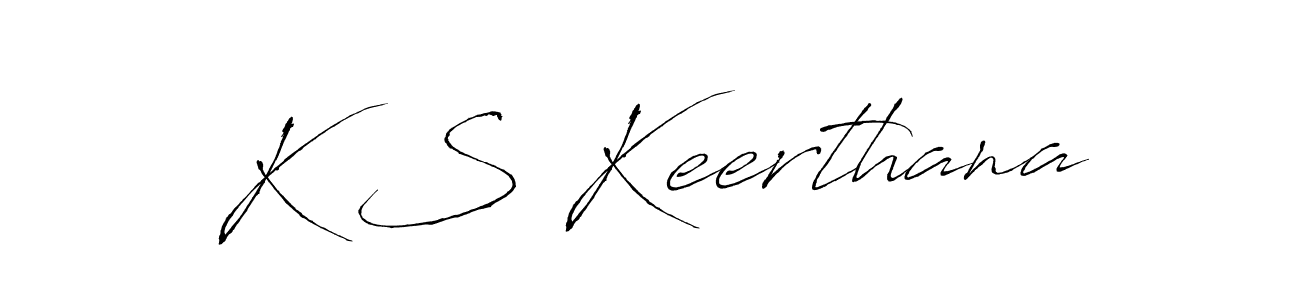 Design your own signature with our free online signature maker. With this signature software, you can create a handwritten (Antro_Vectra) signature for name K S Keerthana. K S Keerthana signature style 6 images and pictures png