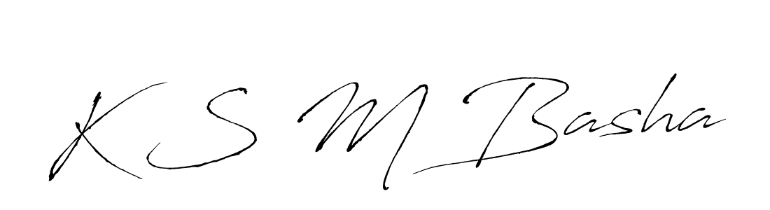 How to make K S M Basha name signature. Use Antro_Vectra style for creating short signs online. This is the latest handwritten sign. K S M Basha signature style 6 images and pictures png