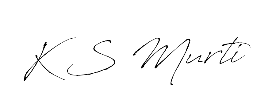 Create a beautiful signature design for name K S Murti. With this signature (Antro_Vectra) fonts, you can make a handwritten signature for free. K S Murti signature style 6 images and pictures png