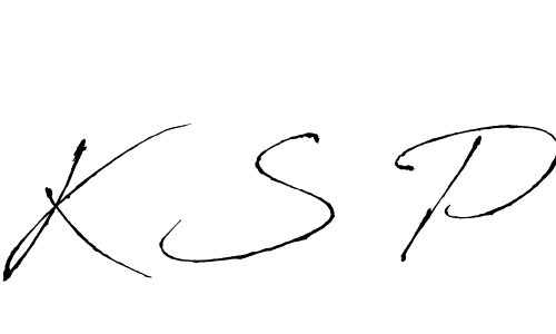 Create a beautiful signature design for name K S P. With this signature (Antro_Vectra) fonts, you can make a handwritten signature for free. K S P signature style 6 images and pictures png