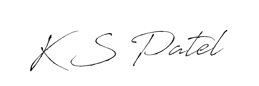 How to make K S Patel name signature. Use Antro_Vectra style for creating short signs online. This is the latest handwritten sign. K S Patel signature style 6 images and pictures png